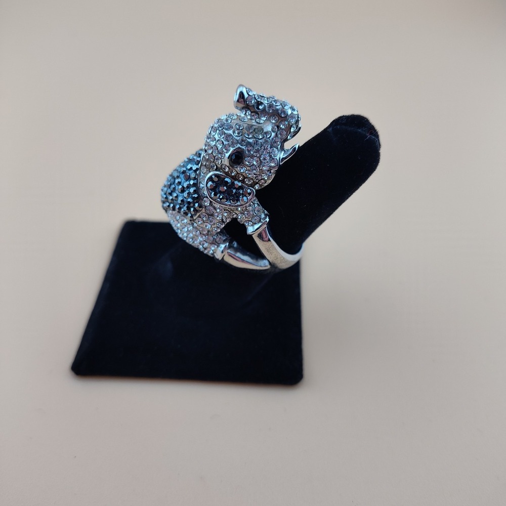 Elephant ring Kirks Folly rhinestones fashion costume good luck shiny sparkles
